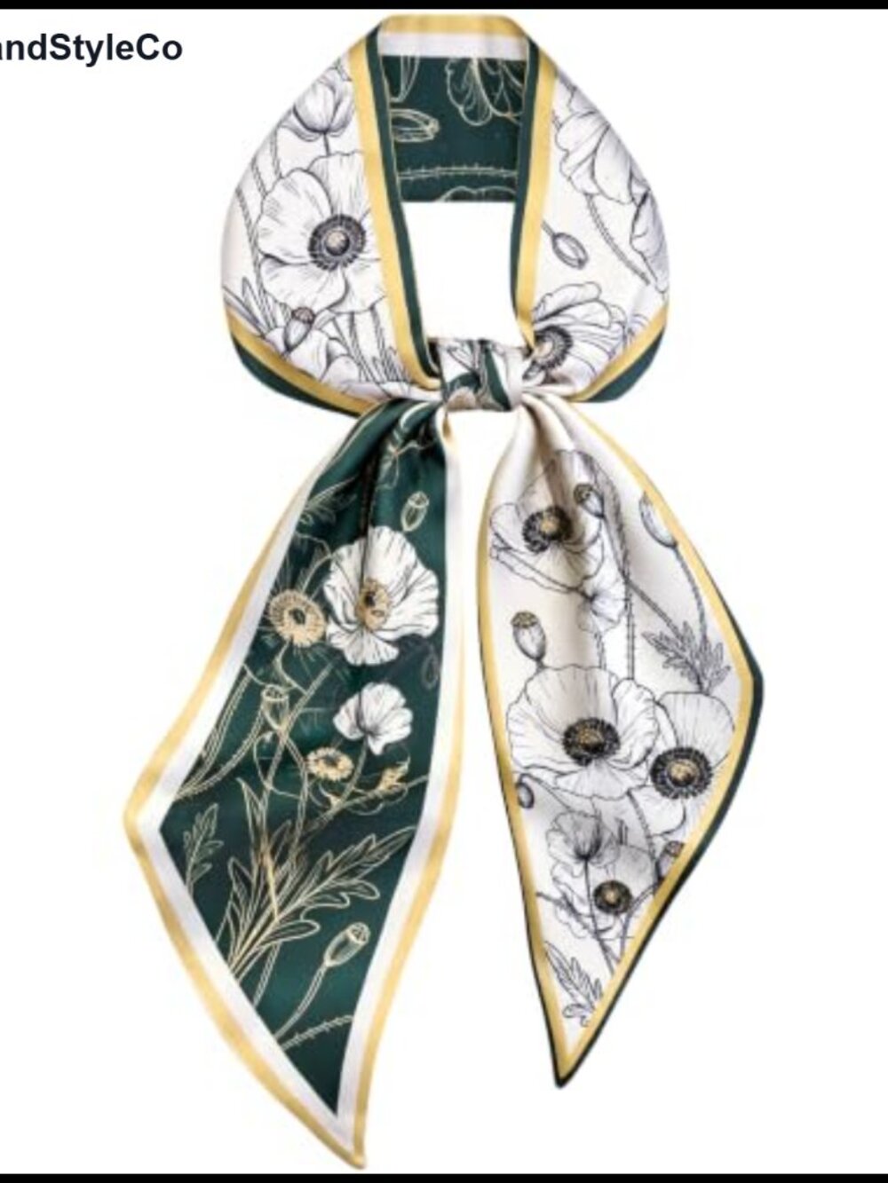 Satin Silk Hair Scarf Purse Neck Scarves for Women